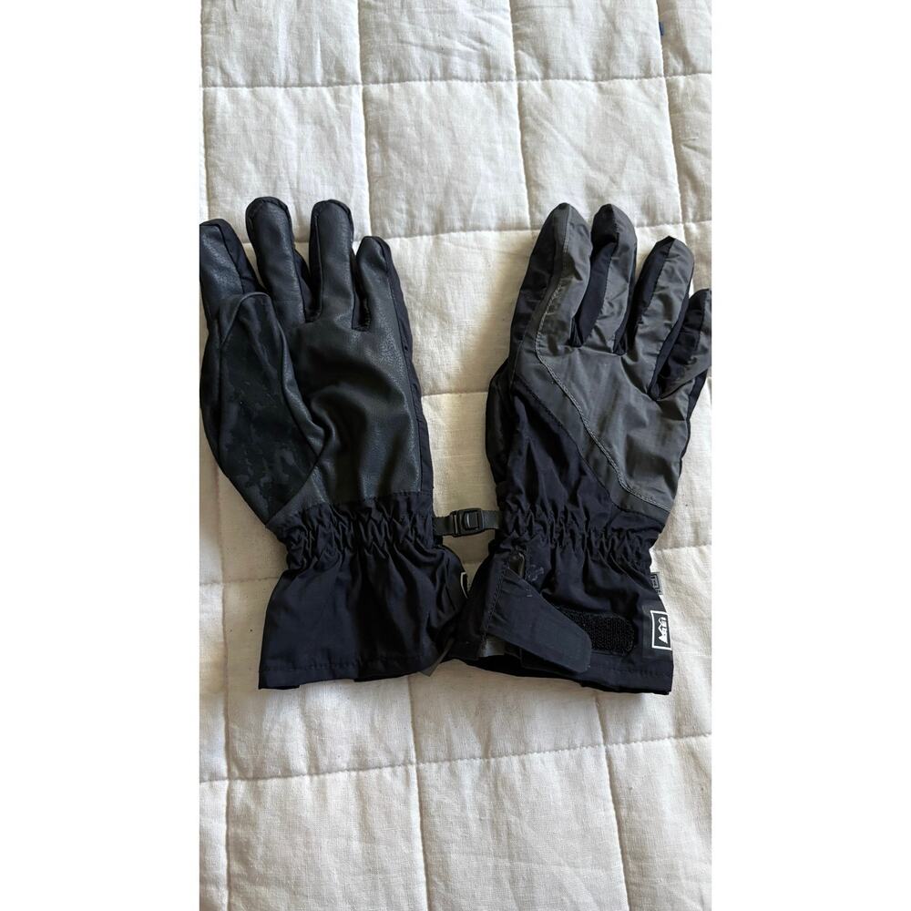 REI Winter Gloves Mens Medium Insulated Snow Ski Black Gray